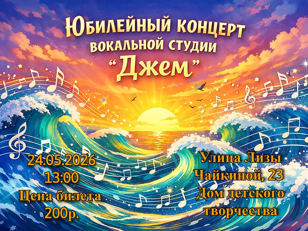 Пять лет вдохновения, творчества и музыки! Юбилейный концерт вокальной студии «Джем»!